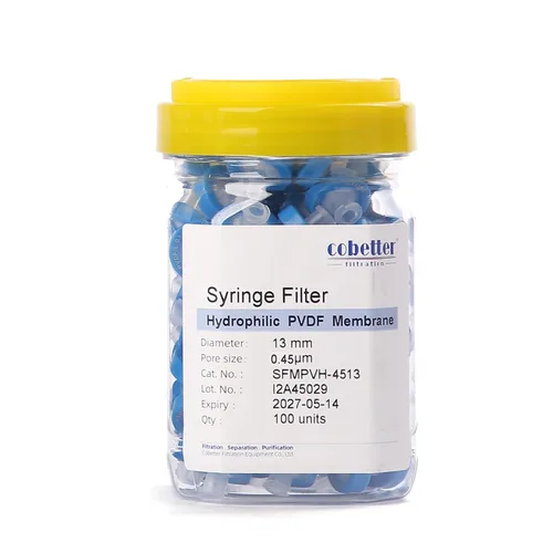 Vista 16 de Paquete de 100 Filtros de Jeringa PTFE para Laboratorio Filtros de Filtración Hidrofóbica Tamaño de Poro 0.22μm Diámetro 13mm No estéril Rojo