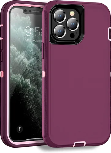 Vista 19 de MXX Funda para iPhone 13, con protector de pantalla de vidrio templado, protector de lente de cámara de 3 capas de alta resistencia, a prueba