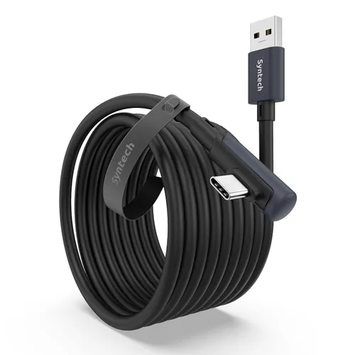 Vista 7 de Syntech Link Cable 10 FT Compatible with Oculus/Meta Quest 3/Meta Quest 3S, Quest2/Pro/Pico 4/Ultra Accessories and PC/SteamVR, High Speed PC Data