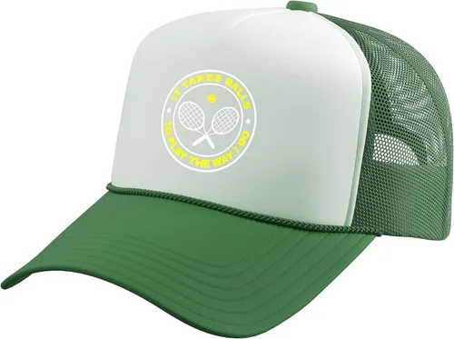 Vista 7 de Tennis - It Takes Balls to Play The Way I Do Trucker Hat with Adjustable Mesh Back