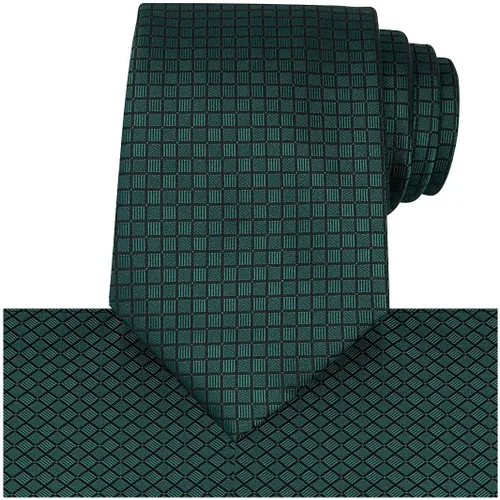 Vista 105 de KissTies Mens Checkered Tie Set Solid Color Festive Necktie + Pocket Square