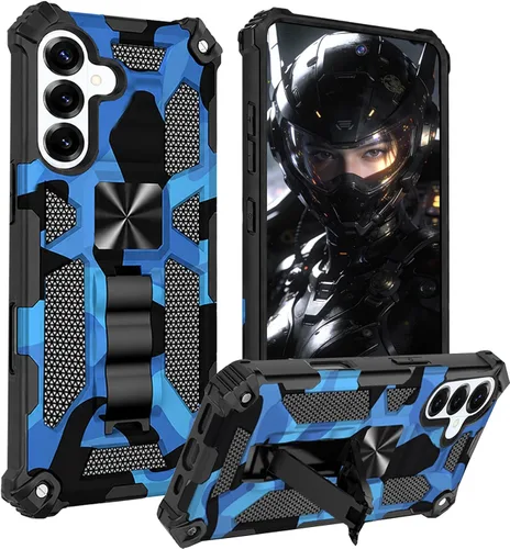 Vista 8 de CCSmall Funda de camuflaje para Samsung Galaxy A13, de grado militar, a prueba de golpes, resistente, funda protectora para teléfono con soporte