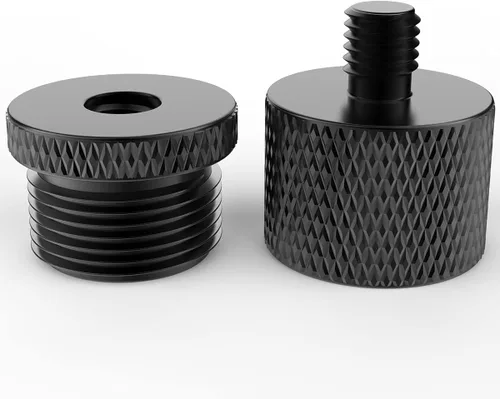 Vista 2 de Donuts Adaptador de soporte de micrófono 5/8 a 1/4 y 1/4 a 5/8 adaptador de rosca de tornillo Adaptador de micrófono a trípode