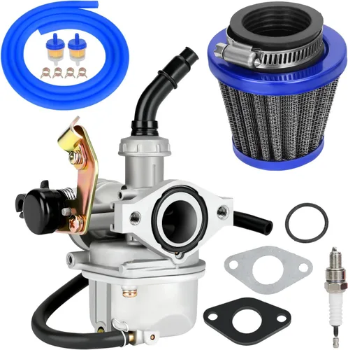 Vista 11 de YOXUFA PZ19 - Carburador 19 mm con acople de cable ahogador para Sunl Roketa TaoTao Kazuma Loncin Kayo Fox Kandi Baja SSR 50 70 90 110 125cc ATV