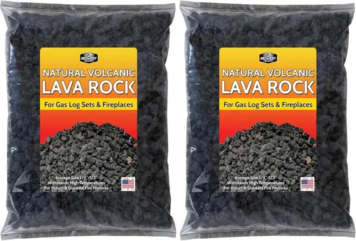Vista 6 de Midwest Hearth gránulos de roca volcánica natural para chimeneas