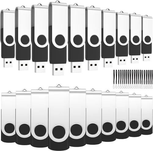 Vista 14 de ABLAZE Paquete de 10 unidades flash de 128 MB, USB 2.0 con cordones