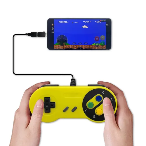 Vista 4 de Coiorvis Wired Controller for Switch, USB controller for PC Emulator Game, Mobile Controller (Yellow)