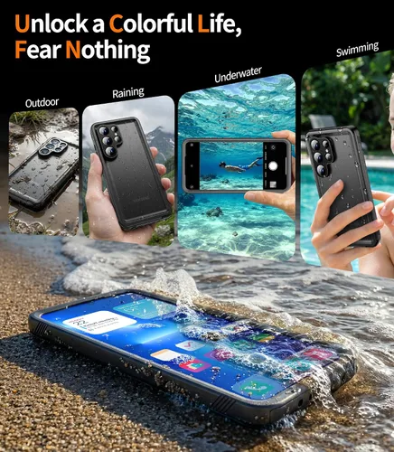 Vista 7 de Cozycase TOP - Funda impermeable militar IP68 para iPhone XR, resistente 360 a prueba de golpes, cuerpo completo, con protector de cámara