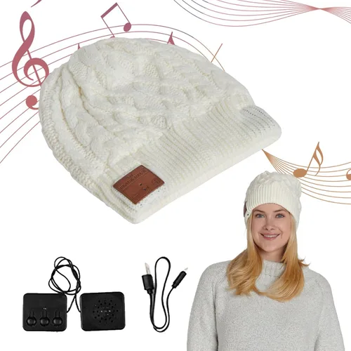 Vista 18 de Gorro Bluetooth unisex con auriculares estéreo inalámbricos compatible con todos los dispositivos Bluetooth