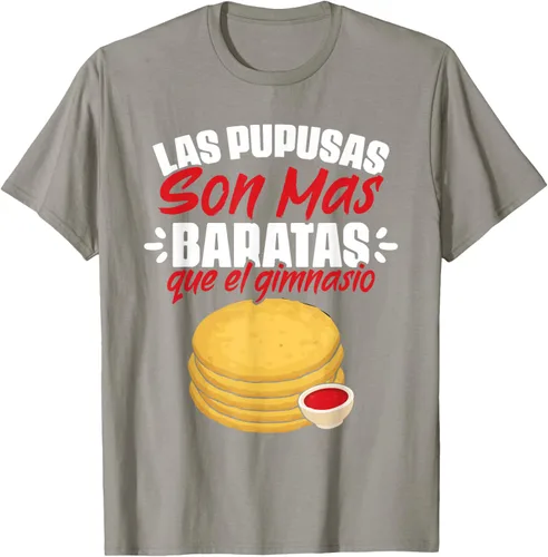 Vista 8 de Las Pupusas Que El Gimnasio - Camiseta salvadoreña salvadoreña, Negro