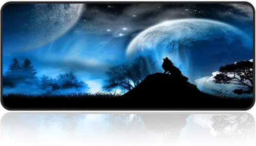 Vista 17 de Mouse pad grande para juegos con base antideslizante, tamaño XXL extendido, pesado, cómodo, plegable para computadora de escritorio, laptop, Mapa-2