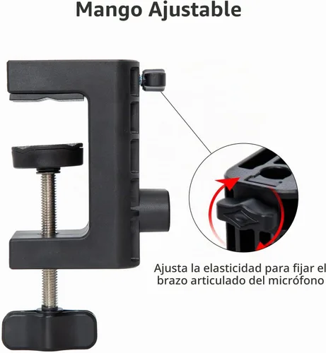 Vista 3 de Abrazadera de escritorio de metal para micrófono Suspensión Boom Scissor brazo soporte soporte con tornillo ajustable por SUNMON