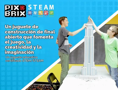 Vista 4 de Pix Brix Pixel Art Puzzle - Ladrillos de construcción, paquete de 1,500