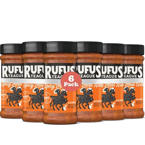 Vista 10 de Rufus Teague - Masaje de carne picante - Rub prémium para barbacoa - Botella de 6.5 onzas Premium Barbecue Seasoning & Dry Rub for Smoking and