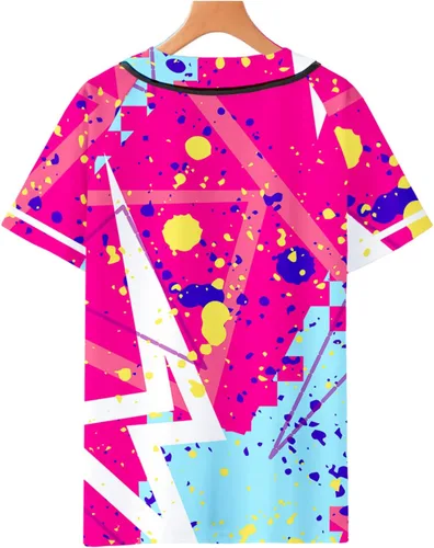 Vista 2 de XSFX Disfraces de los años 90 para mujer, camiseta de béisbol Bel Air, trajes de hip hop para fiesta club y pub