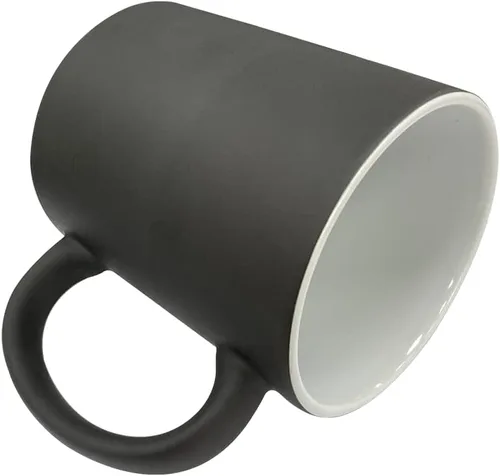 Vista 6 de MR.R 6 juegos de 11 oz sublimación en blanco negro mágico color cambiante de color mágico taza de cerámica con superficie brillante mate