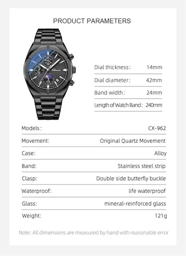 Vista 6 de FANMIS Reloj unisex de lujo de cuarzo dorado y plateado de dos tonos de acero inoxidable