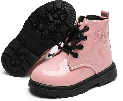 Vista 5 de Komfyea Botines de otoño impermeables con cremallera de invierno para niños y niñas niños pequeñosniños pequeños