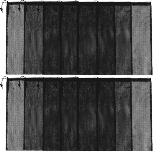 Vista 10 de 13 "X15.5" 12pcs malla lavandería cordón bolsa nylon cordón gimnasio bolsa con cierre de cordón