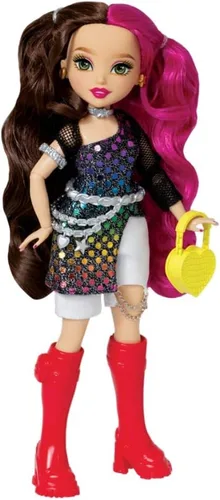 Vista 3 de Far Out Toys GLO-UP Girls Season 2 Erin Alternative Girl Fashion Doll, joyería deslumbrante, gemas para el cabello, accesorios, moda, pegatinas