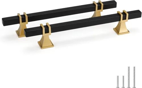 Vista 18 de Goldenwarm Paquete de 5 tiradores de gabinete negros de 3 pulgadas de aleación de zinc negro mate para gabinete, manijas de tocador, cajones