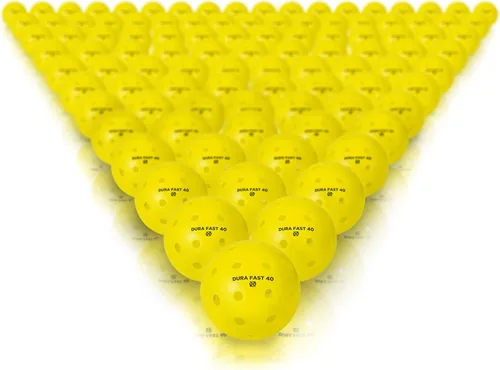 Vista 6 de Dura Fast 40 Pickleballs Pelotas de pickleball para exteriores neón o amarillas aprobadas por USAPA y sancionadas para jugar en torneos, Amarillo