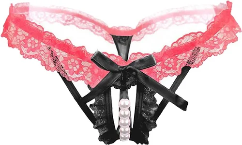 Vista 14 de Tanga de cintura baja con bordado de mariposa para mujer 6 Pack-Multicolor
