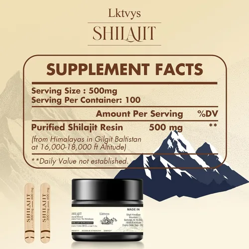 Vista 5 de Shilajit Orgánico, 1.06 oz de resina Shilajit, fuente del Himalaya, rica en ácido fúlvico, 100% puro y natural para apoyo inmunológico y aumento
