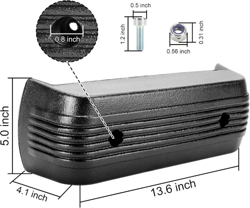 Vista 6 de Roykaw Carro de golf parachoques delantero con pernos para Club Car DS Gas y Electric 1993 en adelante carrito de golf, plástico moldeado duradero