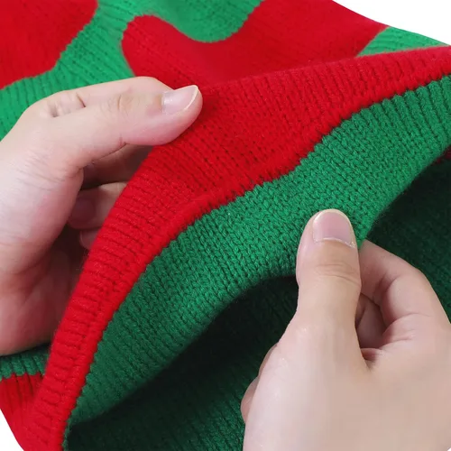Vista 14 de American Trends Gorro de Papá Noel, gorro de Navidad cálido para invierno, gorro holgado de punto trenzado para adultos, mujeres y hombres, fiesta