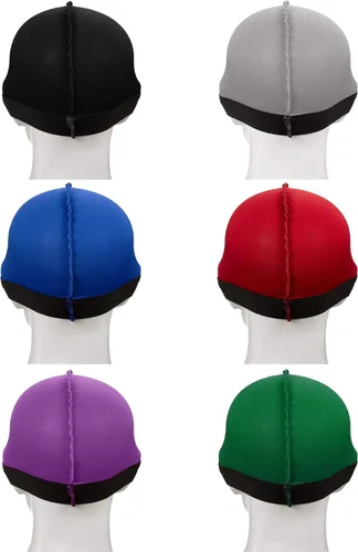Vista 5 de 6 gorras de ondas sedosas para hombres y niños 360 Wave Durag Cap Elastic Wave Velvet Hat