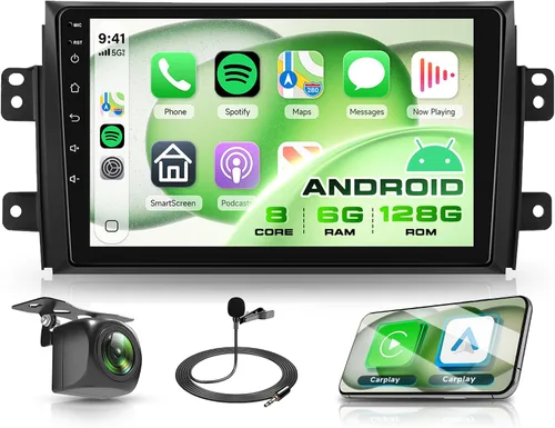 Vista 9 de Rimoody 4G+64G Android Car Stereo para Suzuki SX4 Radio 2006-2013 Carplay
