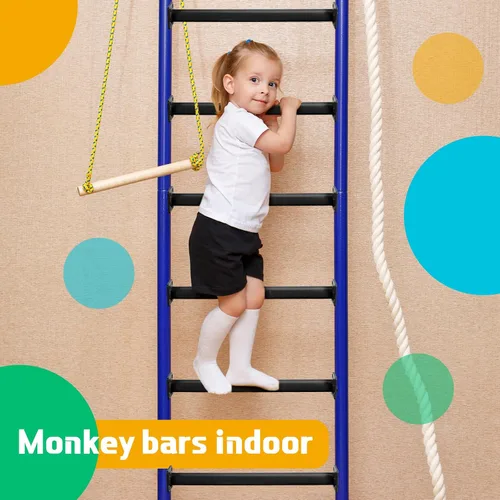 Vista 6 de Dunzy Paquete de 12 Barras para Monkey Bars Accesorios para Columpios Varillas Peldaños de Escalera para Juegos Kit de Herrajes Barras de Mono