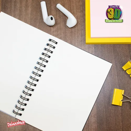 Vista 3 de 3D LiveLife Jotter - Our Solar System from Deluxebase. Lenticular 3D Space 6x4 Spiral Notebook with plain recycled paper pages. Artwork licensed
