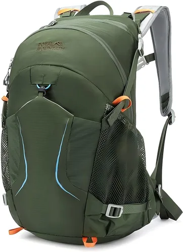 Vista 9 de Mochila de senderismo impermeable de 30L Mochila de viaje ligera para Negro