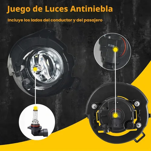 Vista 5 de Luces antiniebla compatibles con Nissan Frontier 2005-2009 2005-2012 Nissan Pathfinder parachoques conducción faros antiniebla con interruptor