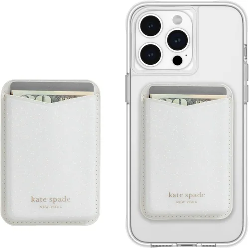 Vista 12 de kate spade new york Billetera/tarjetero magnético, compatible con teléfonos y fundas MagSafe, color negro
