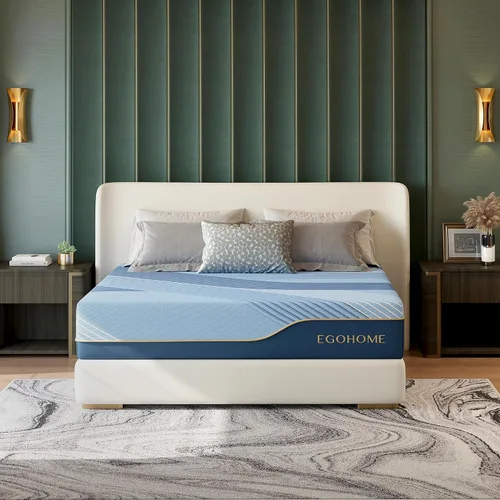 Vista 10 de EGOHOME - Colchón híbrido tamaño King de 14 pulgadas, espuma viscoelástica refrescante, firmeza media