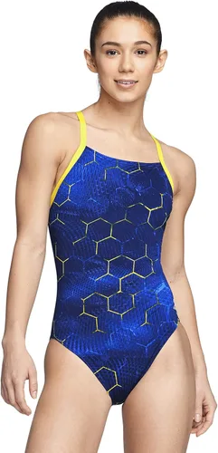 Vista 10 de Speedo Traje de baño de una pieza para niñas Endurance+ Flyback - colores de equipo sólidos para jóvenes Negro/Negro