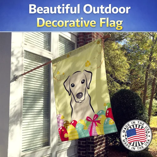 Vista 381 de Caroline's Treasures BB1923GF Bandera decorativa para jardín con diseño de Border Collie, para caza de huevos de Pascua, para jardín, jardín, patio