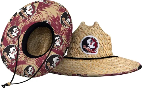 Vista 95 de FOCO - Sombrero de paja con logotipo de equipo universitario de NCAA y estampado floral para hombre