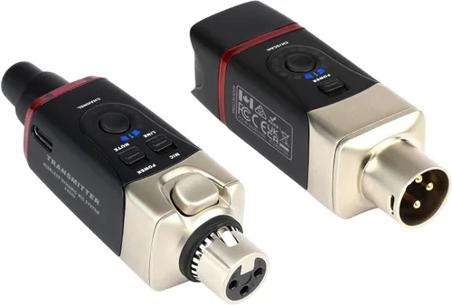 Vista 8 de Xvive U35 Sistema de Micrófono Inalámbrico 5.8GHz Transmisor XLR Inalámbrico y Receptor para Micrófono Dinámico, Mezclador de Audio, Sistema PA