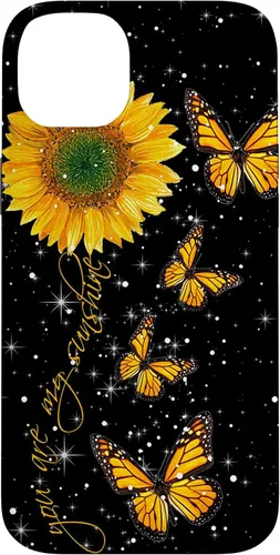 Vista 15 de You are My Sunshine Vintage Sunflower and Monarch Butterfly Case for iPhone 17