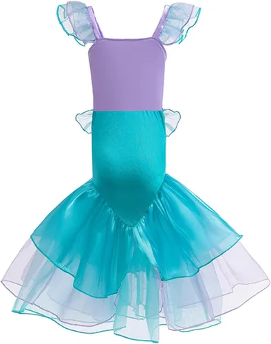 Vista 3 de Disfraz de sirena para niñas 2023, vestido de fiesta de princesa sirena