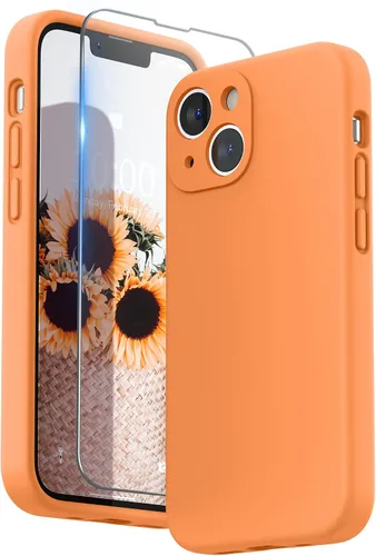 Vista 14 de SURPHY Funda compatible con iPhone 13 Mini con protector de pantalla, (protección de cámara y forro de microfibra suave), funda de silicona líquida