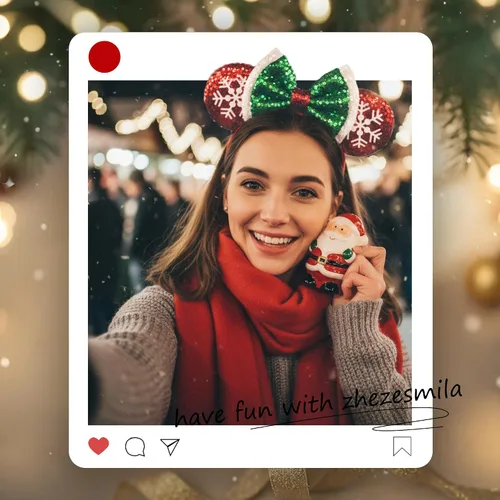Vista 36 de Diadema de Navidad, orejas de ratón, decoraciones navideñas, sombreros de Navidad