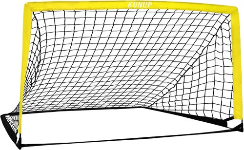 Vista 34 de Portería de fútbol portátil de 5 x 3, 6 x 4, 9 x 5 pies, para patio trasero, red de práctica de fútbol plegable con bolsa de transporte para niños