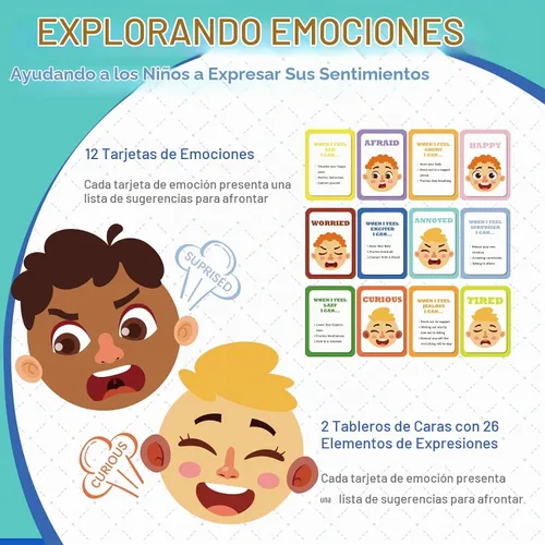 Vista 3 de PP OPOUNT Social Emotional Learning Toy, Funny Faces