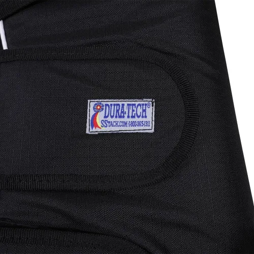 Vista 3 de Dura-Tech Botas de envío de caballos con forro polar Tamaño grande Color negro Cobertura completa de las piernas, resistente 600D Ripstop