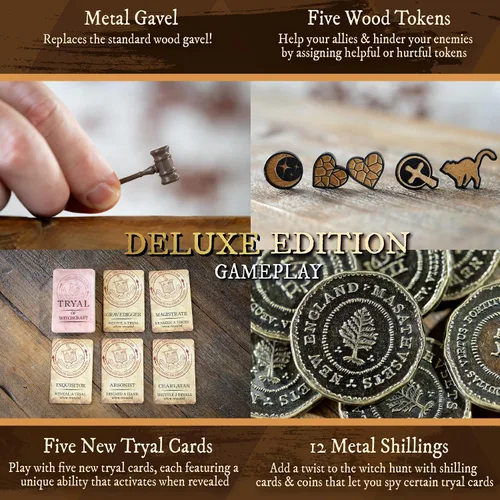 Vista 4 de Facade Games Salem 1692 Deluxe Edition, caza de brujas para 4-12 jugadores
